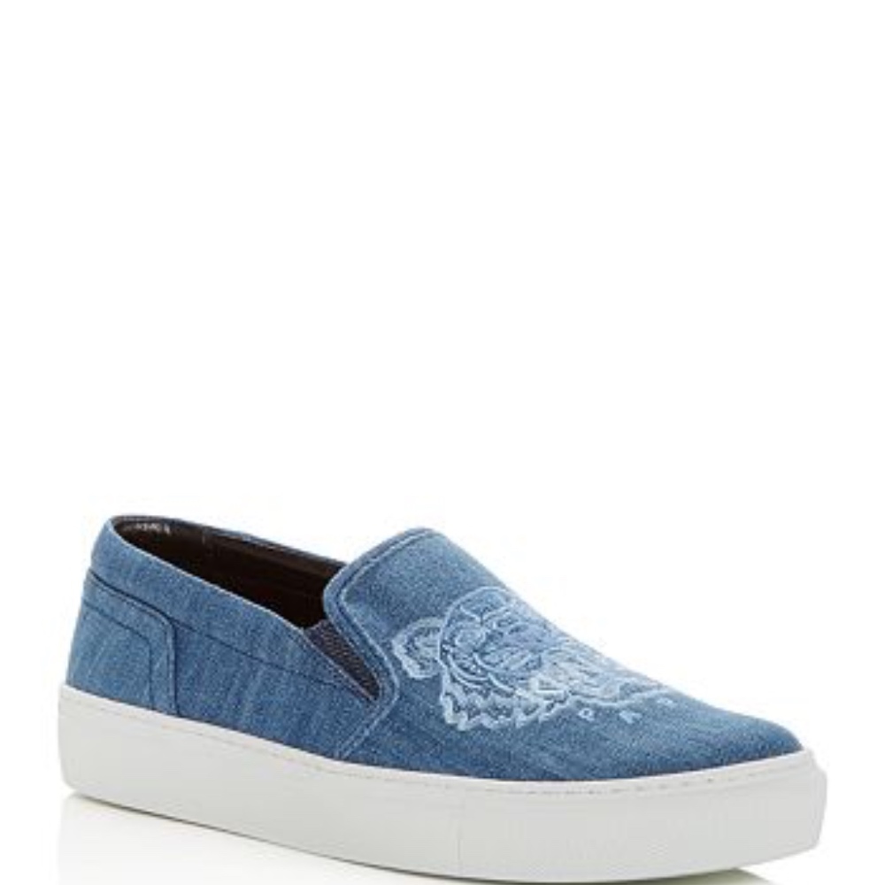 KENZO Special Tiger Embroidered Denim Slip-On Sn